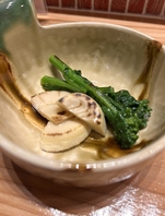 焼きタケノコと菜の花お浸し