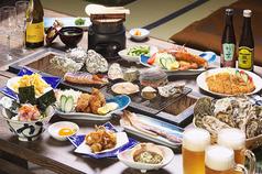 牡蠣づくしの焼き牡蠣コースの写真