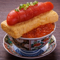 かねふく明太子と出汁巻きいくら丼