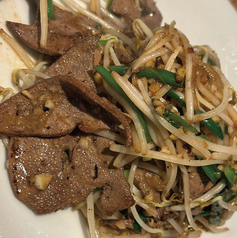 県産豚レバニラ炒め