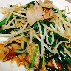 豚肉とニラもやしの炒め