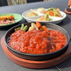 トマトソースのハンバーグ