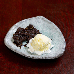チョコブラウニーとバニラアイス