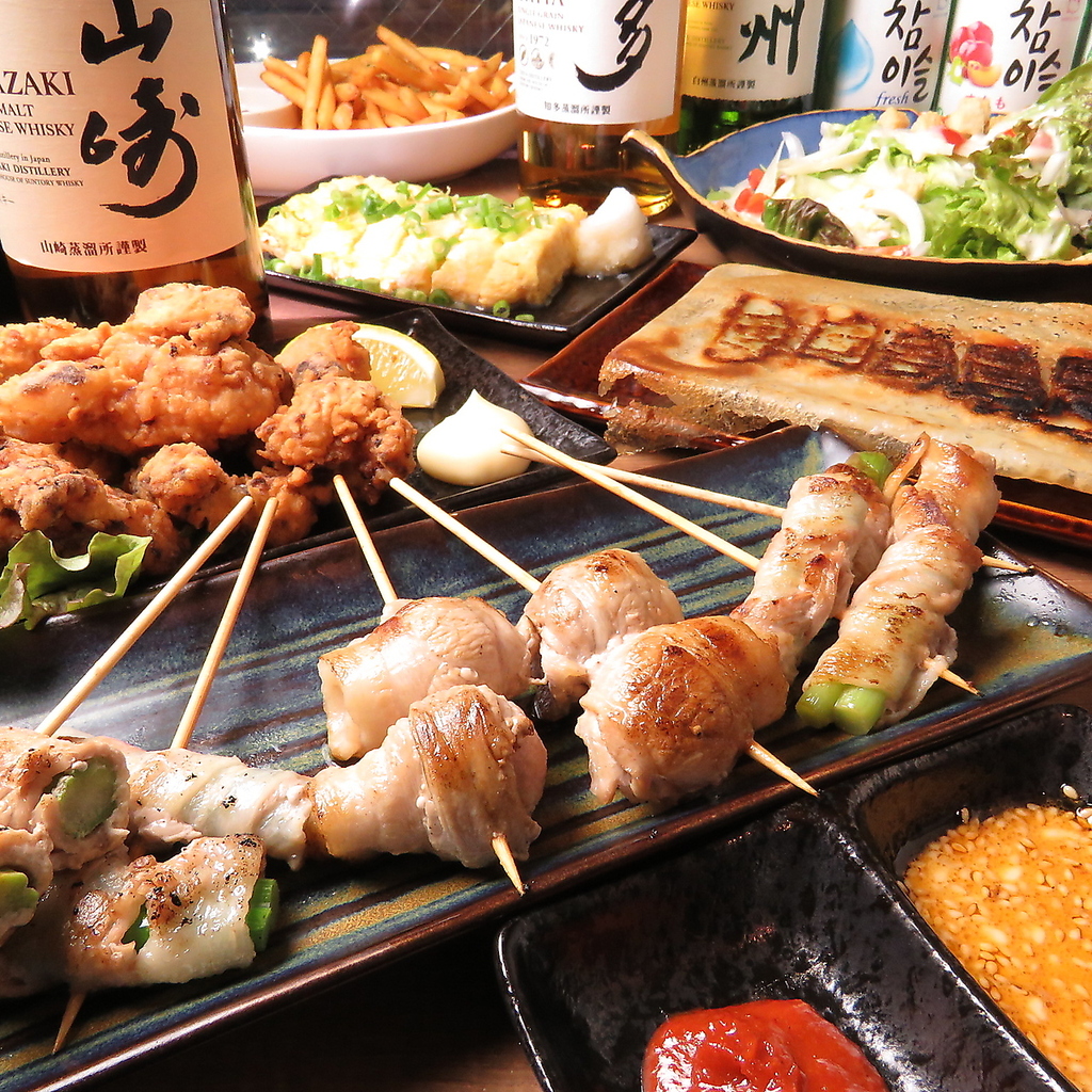 新鮮なお野菜をジューシーな豚肉で包んだ串巻き野菜串がおススメ！