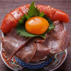 かねふく明太子と炙り牛タン丼