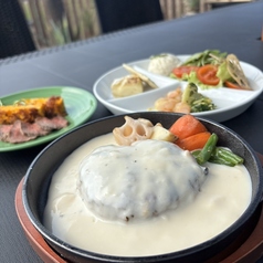 きのこクリームのハンバーグ