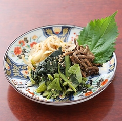 手作りナムルの3種盛り