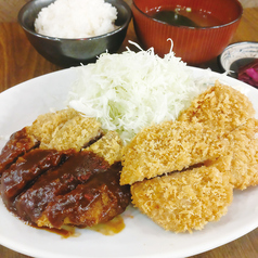 ヒレカツとビーフカツ定食