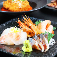 本日の鮮魚刺身3点盛り合わせ