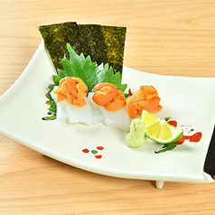 剣先いかと雲丹の刺身