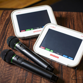 カラオケ完備。採点【95点】以上で、スパークリングハーフボトルプレゼント♪