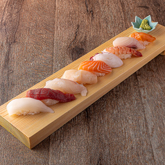 本日の握り寿司九貫