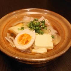 肉豆腐と半熟玉子のコトコト炊き