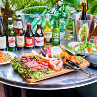 肉＆海鮮を豪快BBQで満喫！