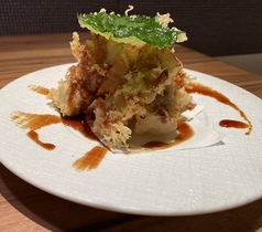 天丼のタレで食べるトロまぐろの天ぷら