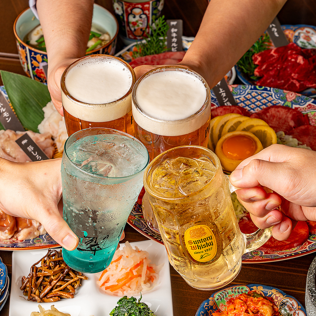 単品飲み放題あり！ドリンクは豊富なメニューからお選びいただけます！