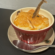 稲庭うどんのいぶりがっこグラタン
