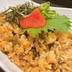 明太子と辛子高菜のチャーハン