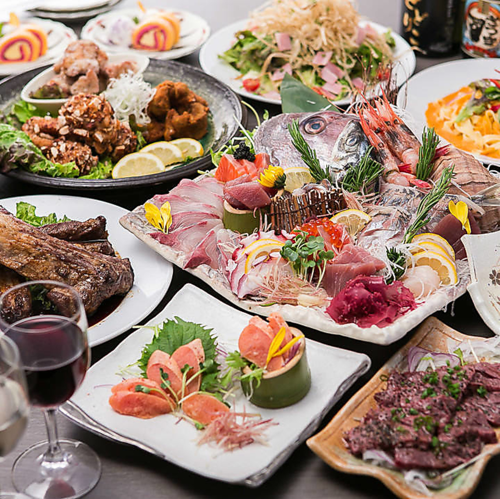 北海道標津直送の新鮮な魚介類をご堪能できる宴会コース3500円～