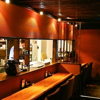 店内はゆったりと