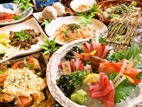 宮崎の食材を使用した料理をご提供！飲み放題付コースは3,850円(税込)！ご予約承り中