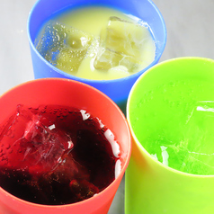 ウーロン茶/オレンジ/ペプシコーラ/ホワイトウォーター/ホワイトソーダ/メロンソーダ/ジンジャエール/