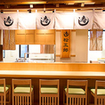【寿し 松五郎】 テーブル席の他に、カウンター席もご用意しております。1人でしっぽり飲みたい方や、デートにおすすめです♪