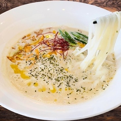 米粉麺 豆乳クリーム ラーメンセット[豆腐プリン、オーガニックコーヒーor紅茶つき]