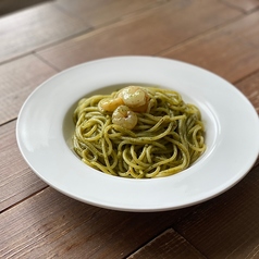 ぷりぷり海老のジェノベーゼ