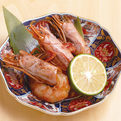 赤海老のかぼす醤油漬け
