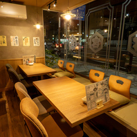 人数に合わせて半個室・貸切・カウンターなどご用意！