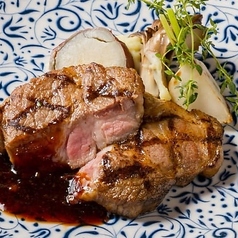 常陸の輝きポークソテー　紫峰醤油のジンシャーバターソース