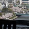 桜の時期には隅田川沿いの桜もきれいに咲き誇ります♪