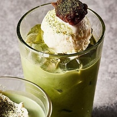 河越抹茶の アイスクリームラテ