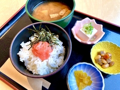 定食の白米を明太子ごはんに変更