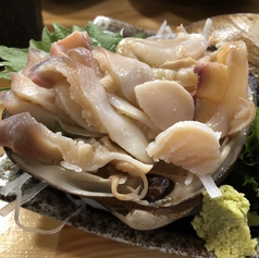 北海道産　活ほっき貝の刺身