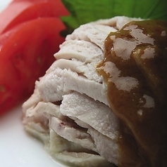 蒸し鶏の胡麻ソース