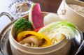 料理メニュー写真&nbsp;地産新鮮野菜のせいろ蒸し アンチョビディップ