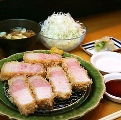 リブロースかつ定食 180g