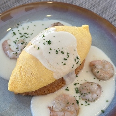 海老のチーズクリームオムライス