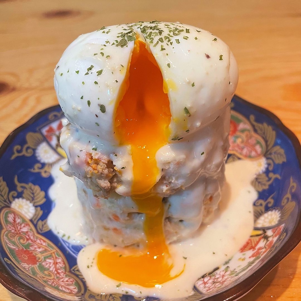 半熟卵のポテトサラダ