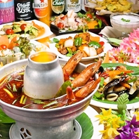 まるで現地に小旅行気分。本格派のタイ料理をご堪能あれ