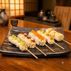 ササミ串/ササミ串(ワサビ)/ササミ串(梅紫蘇)/ササミ串(明太子)/ササミ串(柚子胡椒)