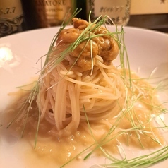 ウニと茄子の冷製パスタ