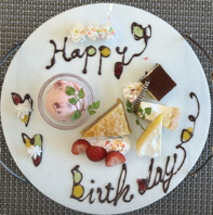 お誕生日や記念日にぜひどうぞ!特製デザートプレート☆