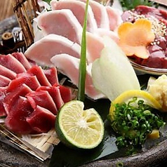 朝引き鶏のお造り盛り合わせ