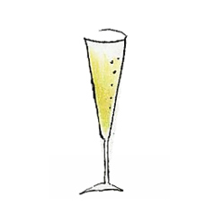 爽やかに　スパークリングワイン　グラス