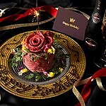 『アニバーサリーコースメッセージ付肉ケーキ』乾杯スパークリング付☆サプライズにも最適なプラン♪