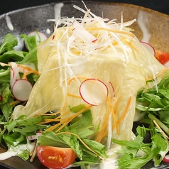 京生湯葉と豆腐のサラダ