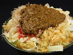 豚肉カレーもんじゃ (Ground pork Curry Monja.)